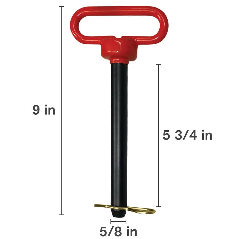 Powder Coated Hitch Pin with Spring Clip 5/8"