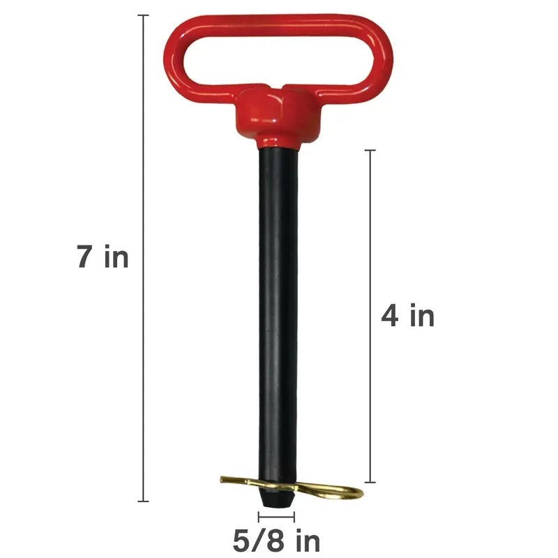 Powder Coated Hitch Pin with Spring Clip 5/8"