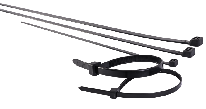 Nylon Zip Ties 100-pack, Various Sizes