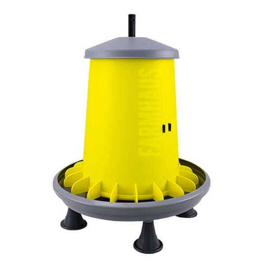 9L ARCUS GYRO HOPPER FEEDER WITH ANTI-WASTE FINS, PLASTIC THREADED BAR AND LEGS